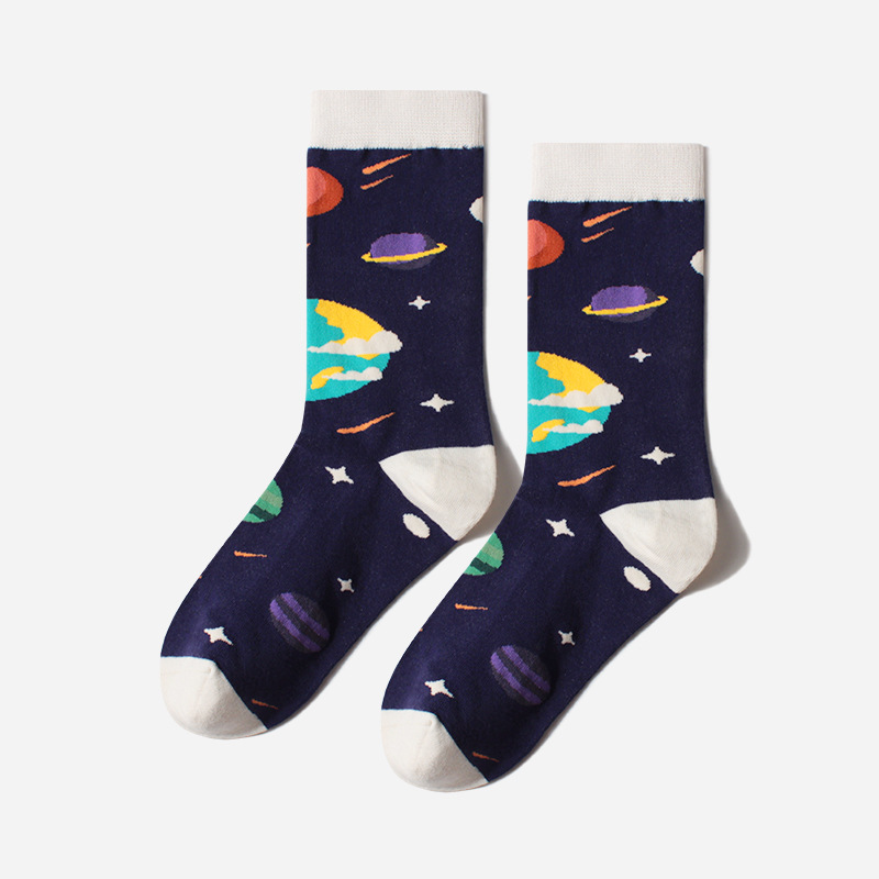 In-tube Socks Outer Space Series Cotton