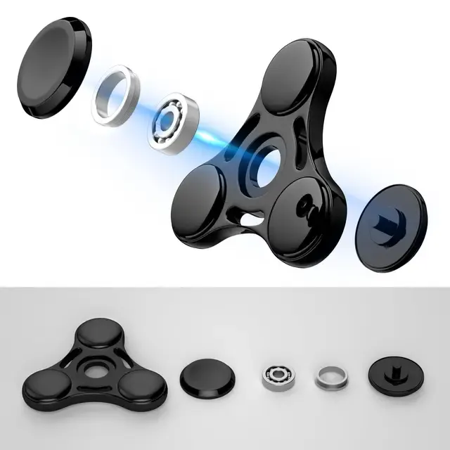 Rainbow UFO Metal Finger Spinner 3