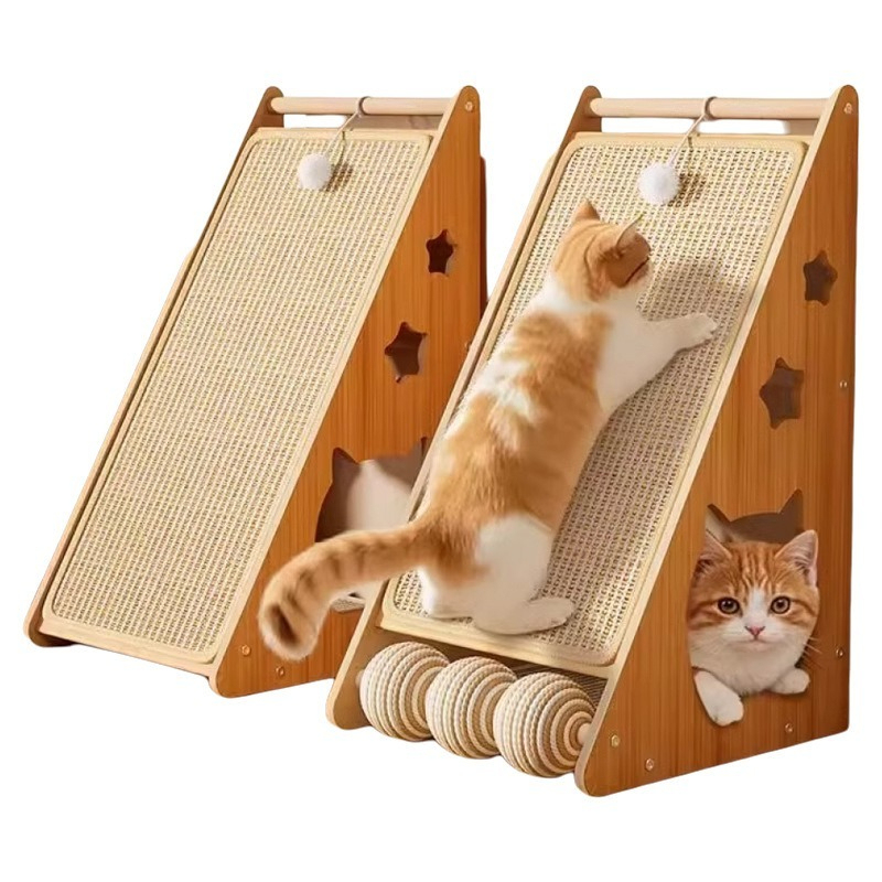 Solid Wood Sisal Cat Scratching Post