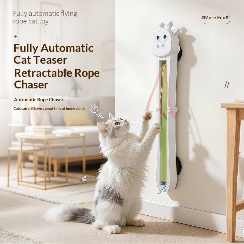 Fully Automatic Cat Teasing Rope Machine Door-Hanging Style