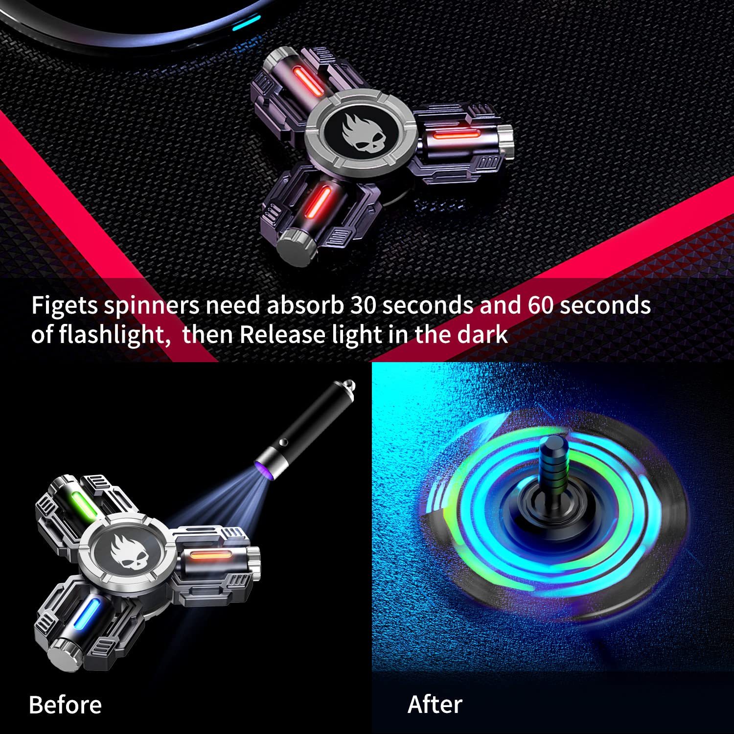 Glow-in-the-Dark Metal Fidget Spinner 4