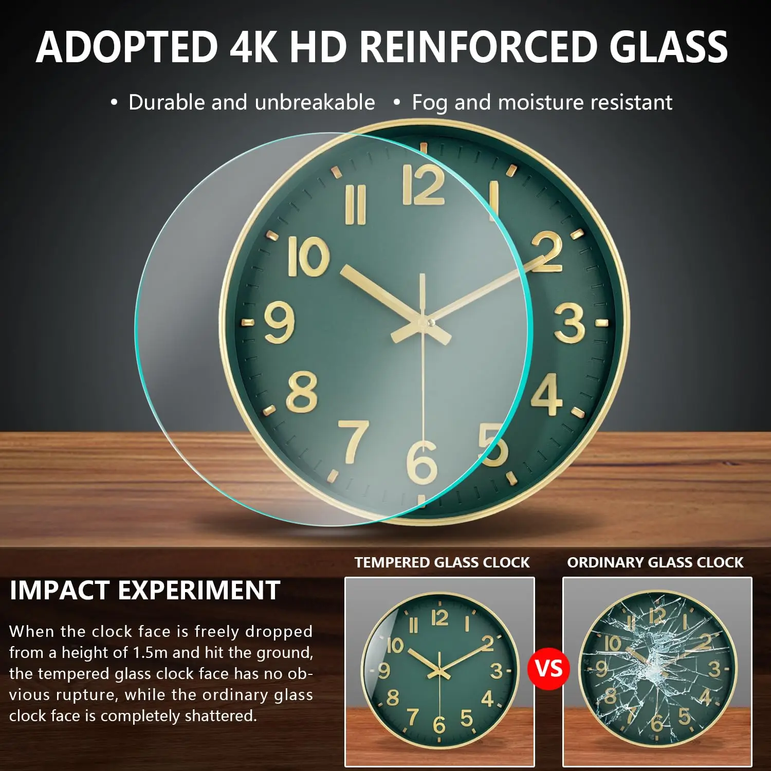 Retro Quarz Wanduhr Moderne 3D Kubische Digitale Stille 4