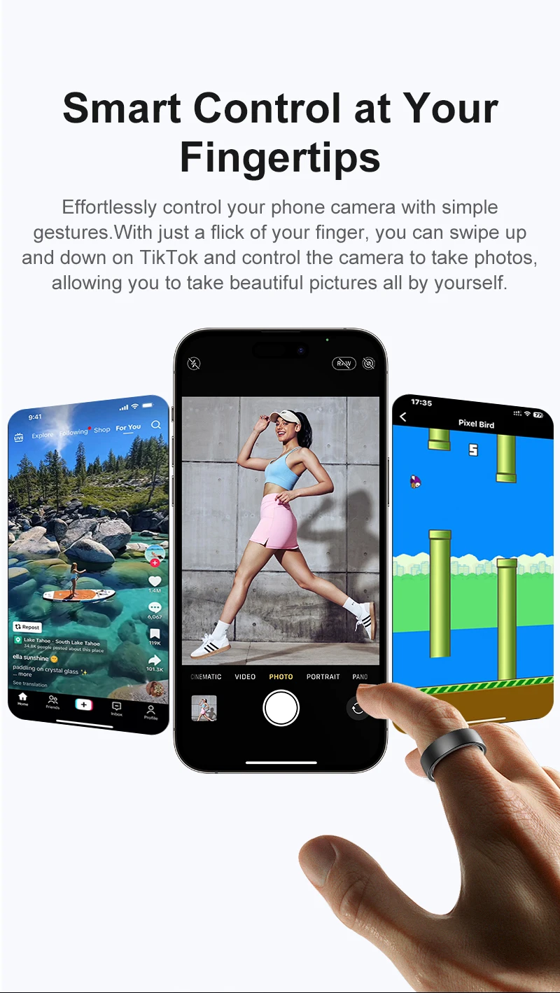 Waterproof Titanium Smart Health Ring 4