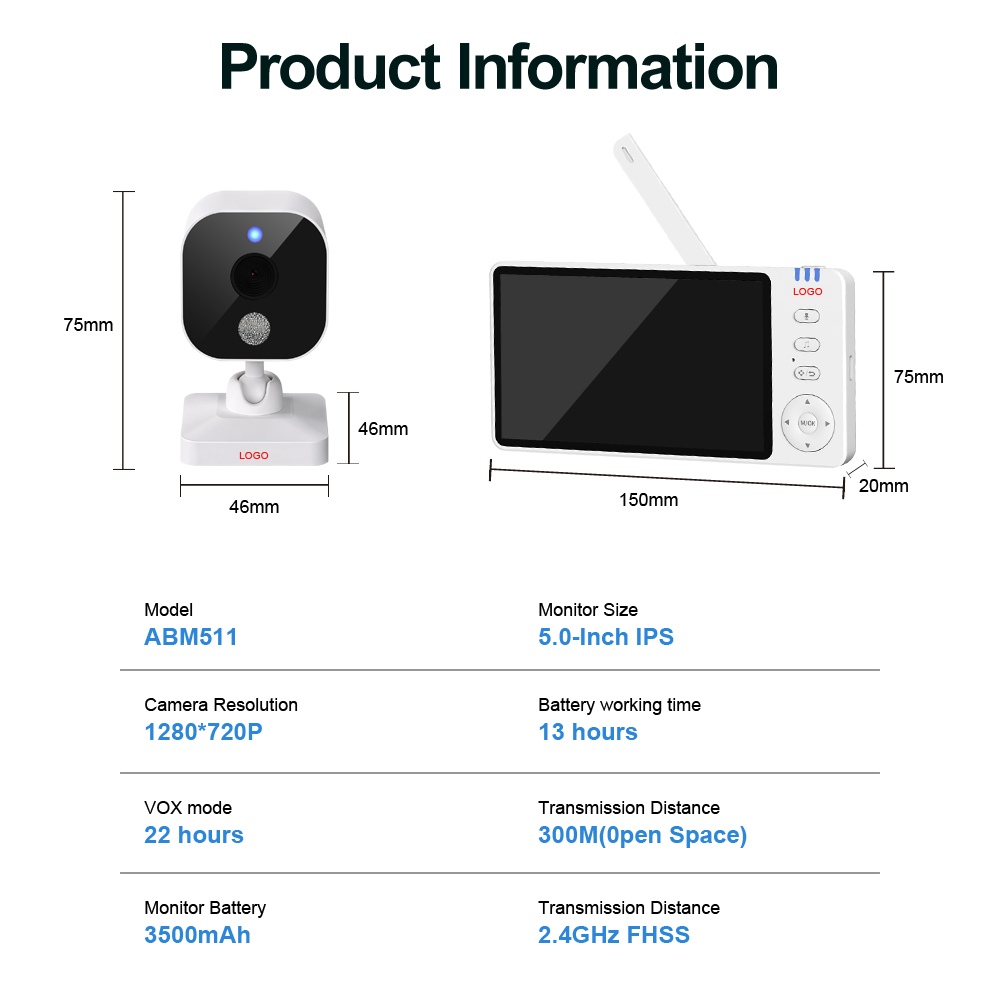 5-Inch Baby Monitor with Night Vision 3