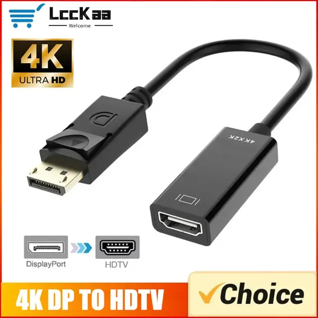 4K DisplayPort to HDMI Adapter Male-Female 2