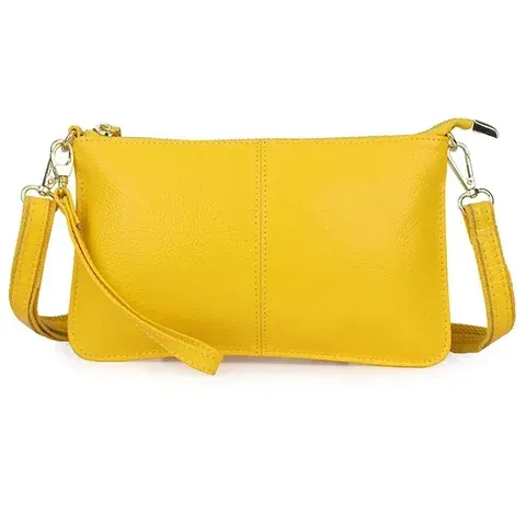Women's Genuine Leather Candy Color Clutch