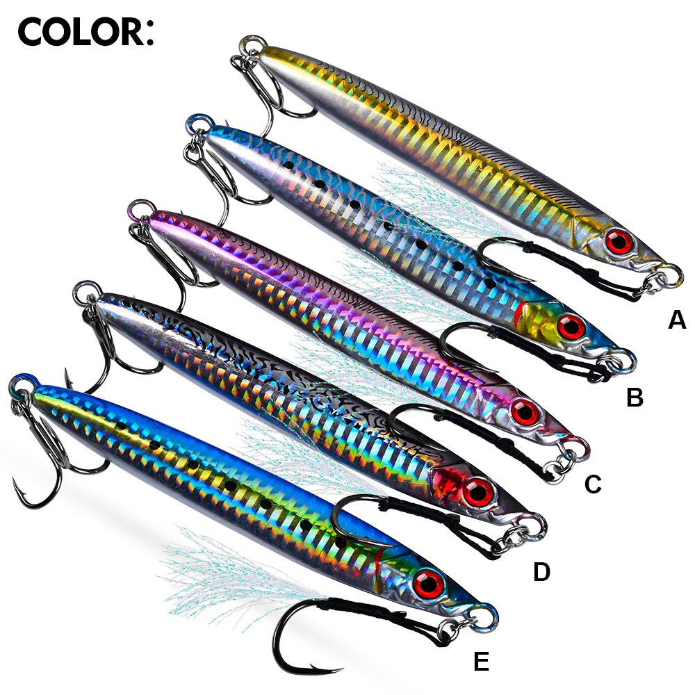 3D Metal Jigging Lure Saltwater 4