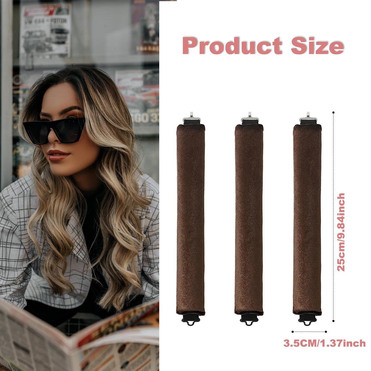Flexible Heatless Curling Rods with Hook 2
