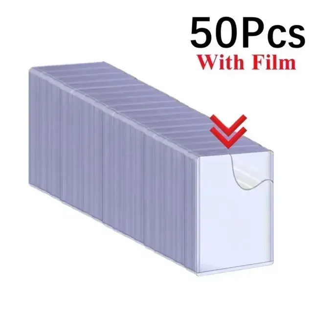 Transparent Card Sleeves with Protective Film, 50 Pack 1