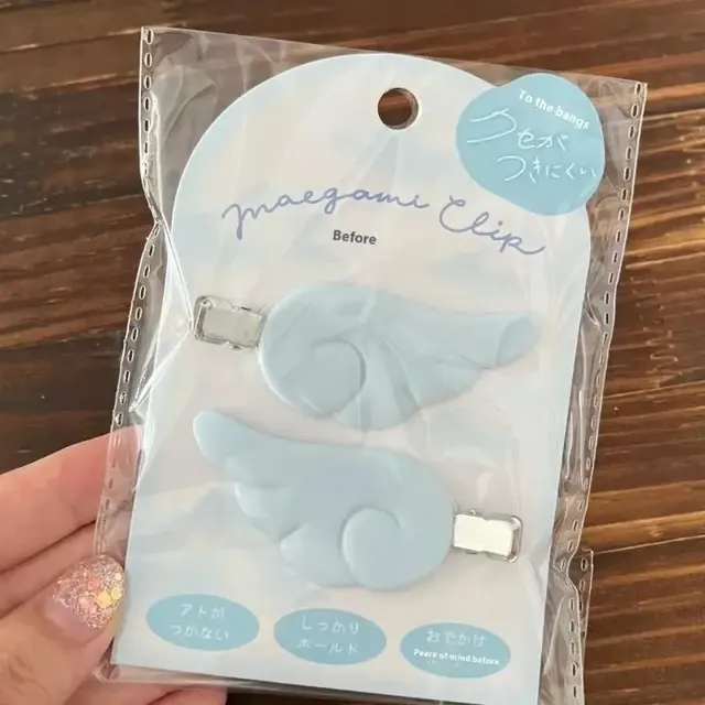 White Angel Wing Y2K Hair Clips 4