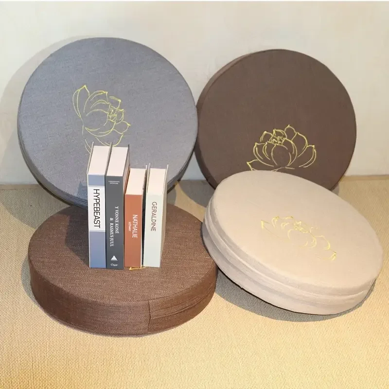 40X6CM Yoga Meditation Leinen Kissen Harte Lotus Textur 2