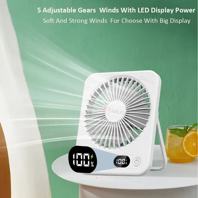 Foldable Mini Desk Fan with USB Charging 3