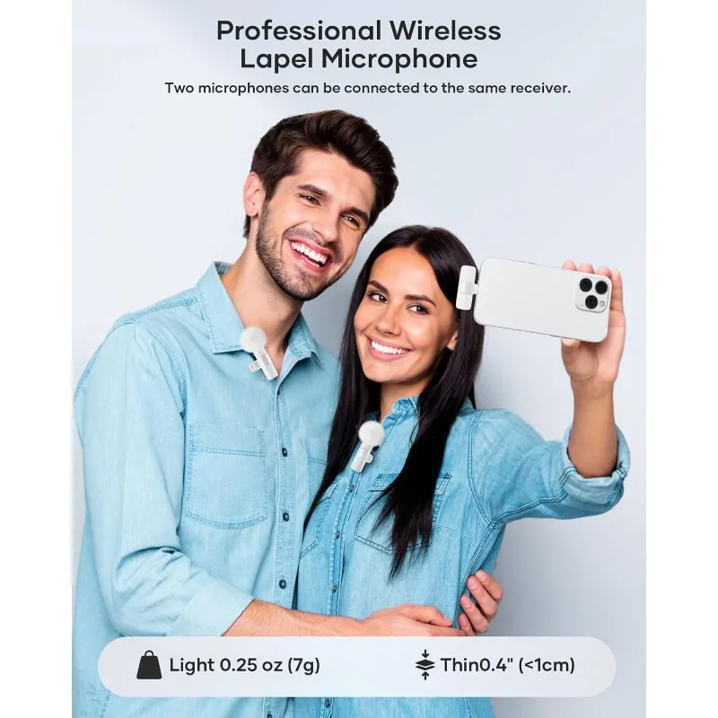 Wireless Mini Lavalier Microphone with USB-C 4