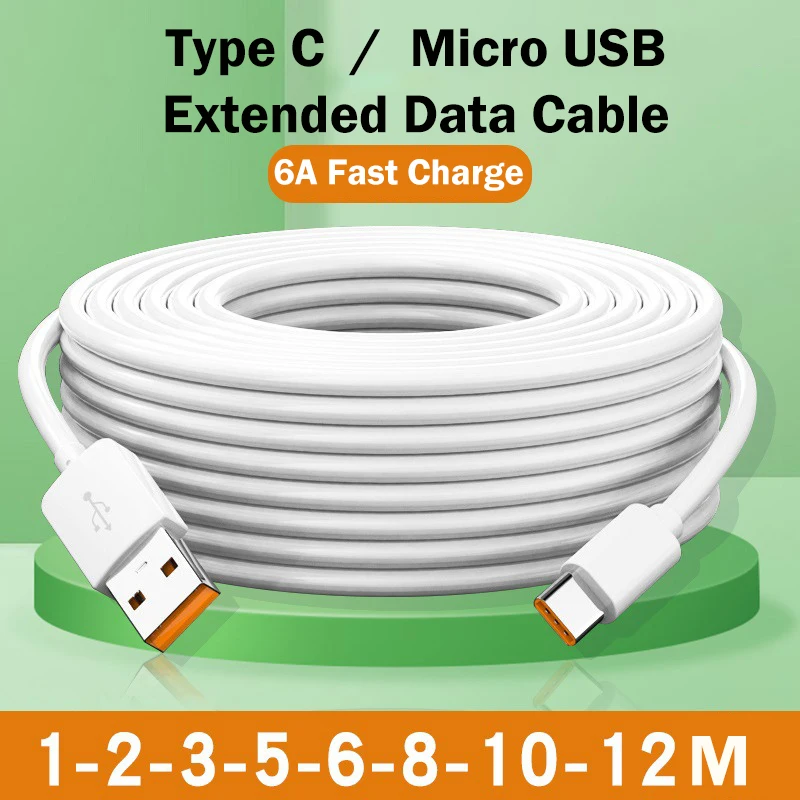 USB-C-Schnellladekabel 66 W, 3 m bis 12 m