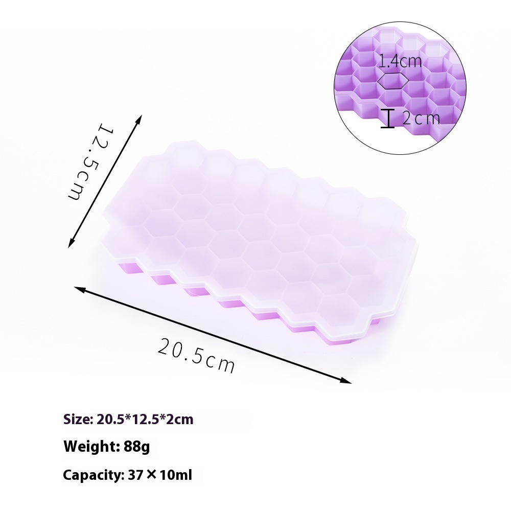 37-Cavity Silicone Ice Tray with Lid 3
