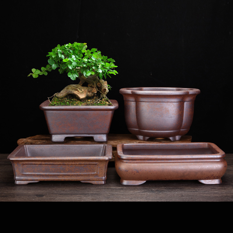 Firewood Burning Yixing Purple Sand Orchid Pots Household