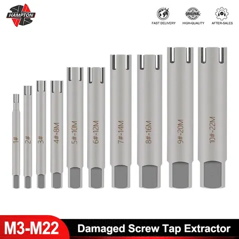 HAMPTON Beschädigter Gewindebohrer-Extraktor M3 M4 M5 M6 M8