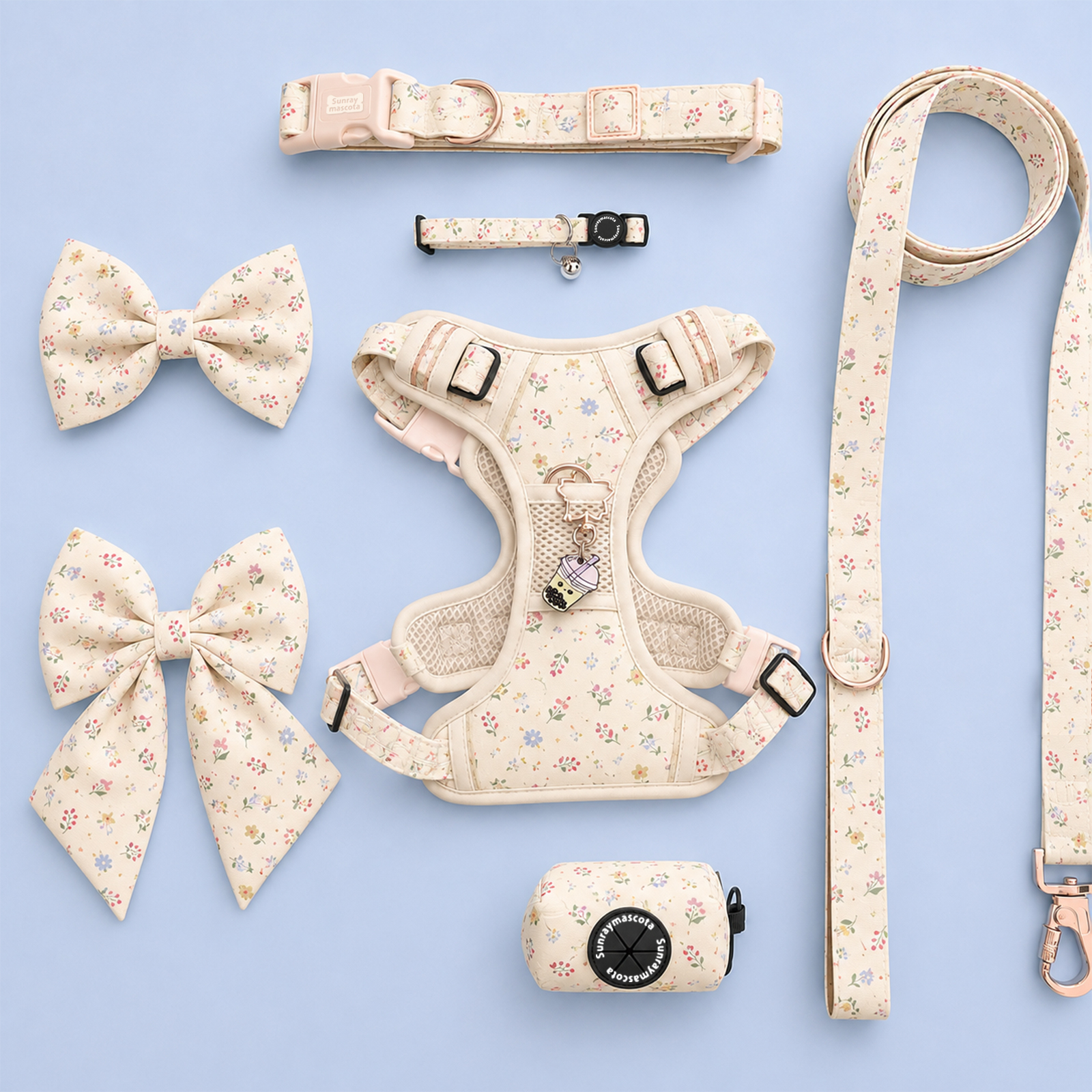 Dogs Harnesses Adjustable Dog Collars And Leashes Set