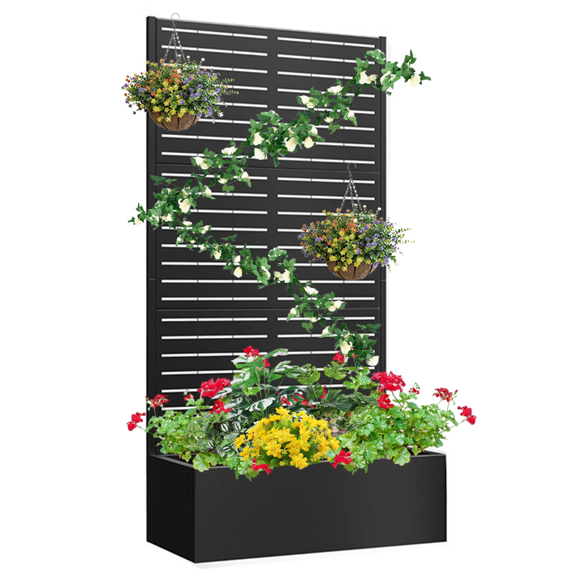 Large Galvanized Hanging Metal Vertical Garden Planter Box