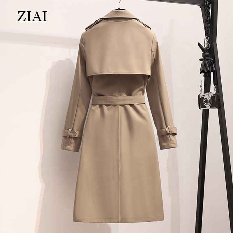 Women's Plus Size Long Trench Coat 4