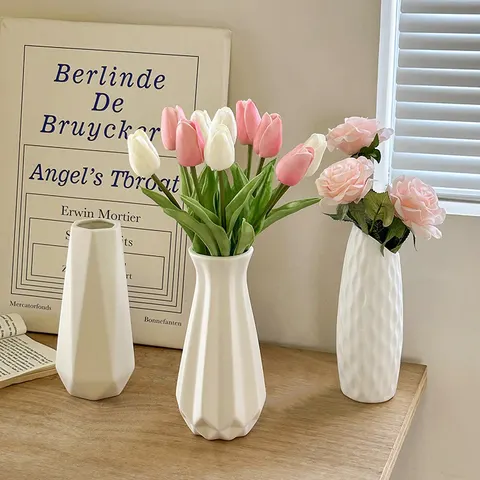 Tulip Vase Creative Living Room Flower Arrangement White