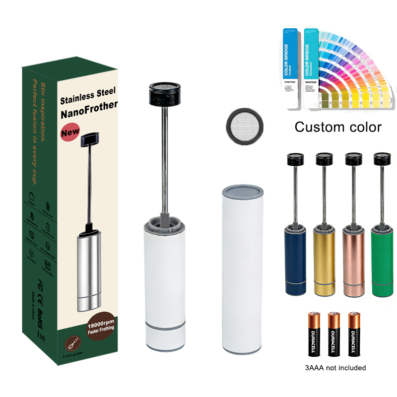 Handheld 304SS Battery NanoFoamer Maker Coffee Mini Blender 4