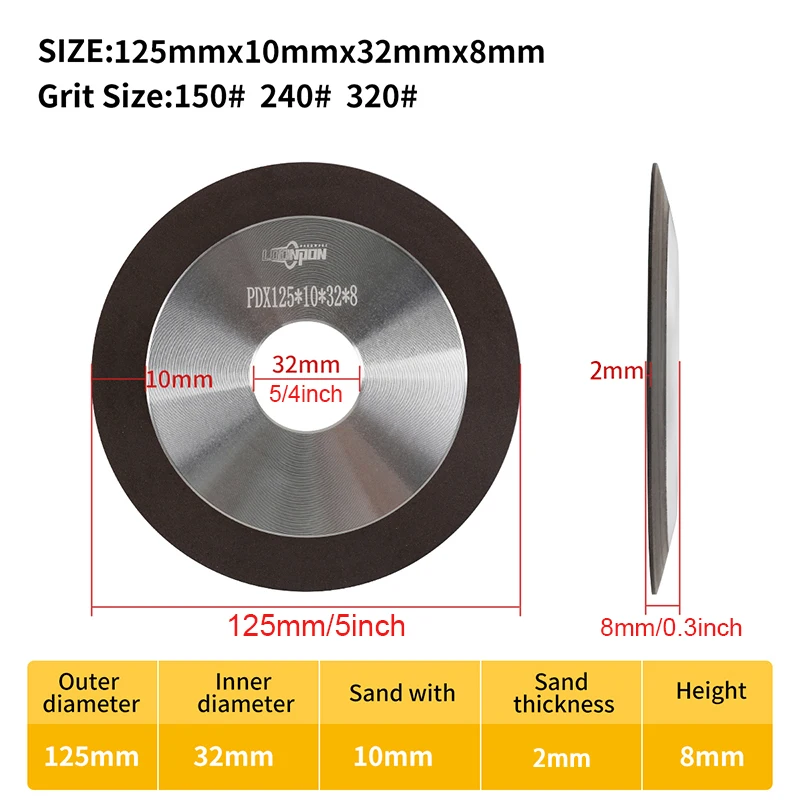 Diamond Grinding Wheel for Carbide, Grit 150 2