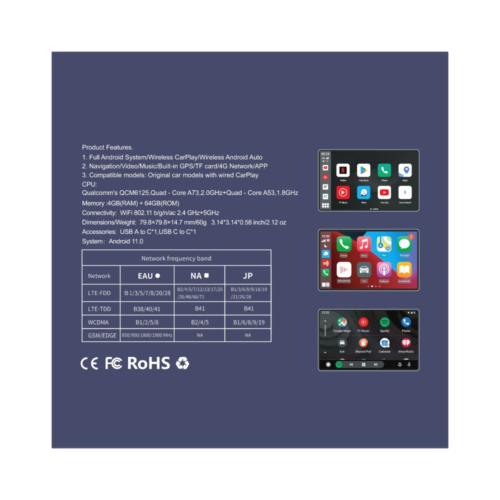 Android CarPlay AI Box for Audi Benz 4