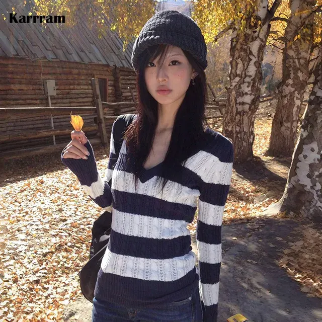 Striped Knit Sweater 1