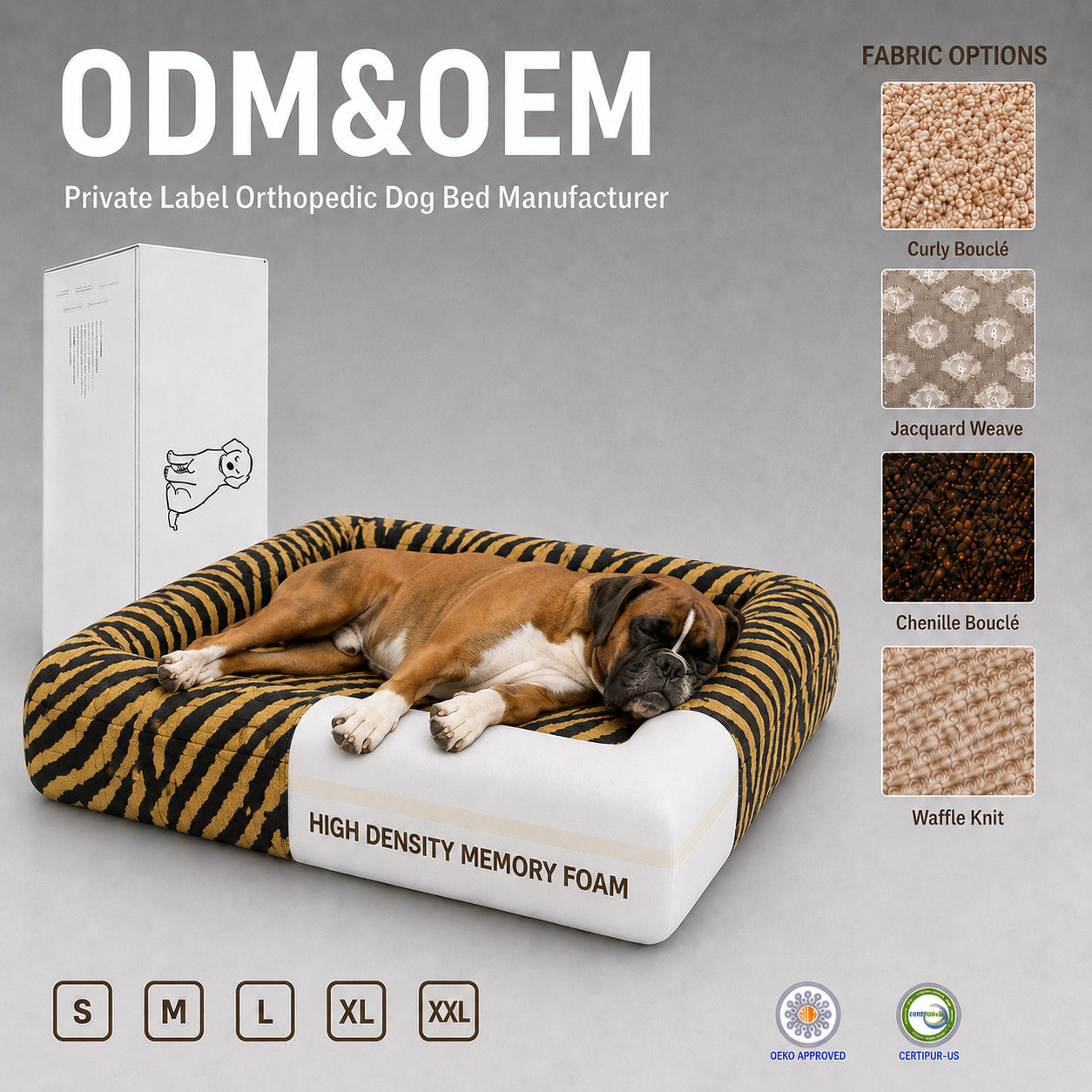 Orthopedic Memory Foam Dog Bed Washable