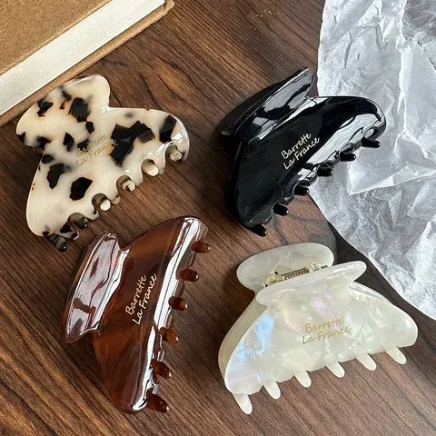 Französische Haarklammer Schildpatt-Optik 7cm
