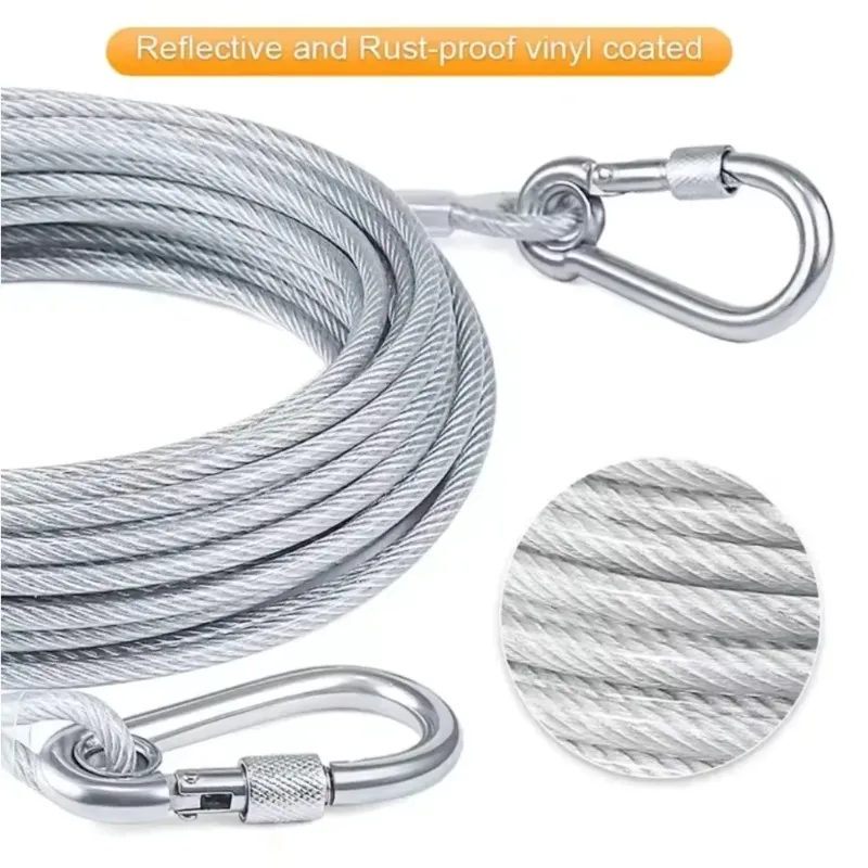 Dual-Head Stainless Steel Dog Leash