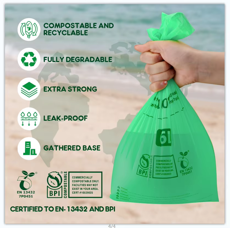 Compostable Trash Bags 3-240 L 3