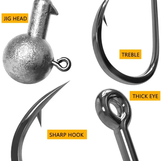 Jigging Hooks for Soft Worm Baits 3