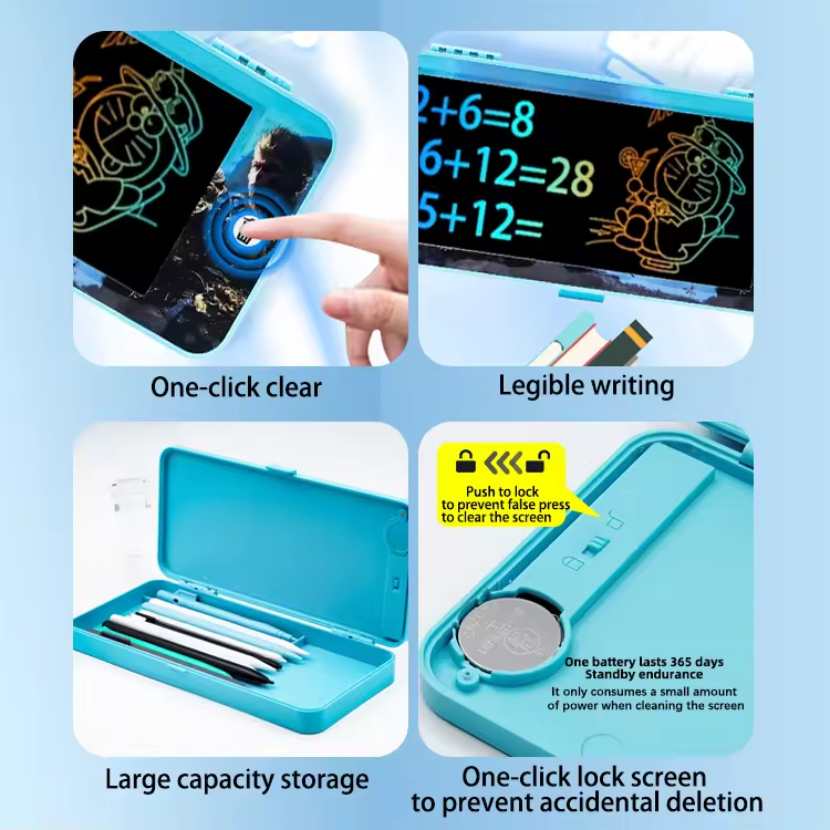 Waterproof Kids Pencil Case with Drawing Tablet 4