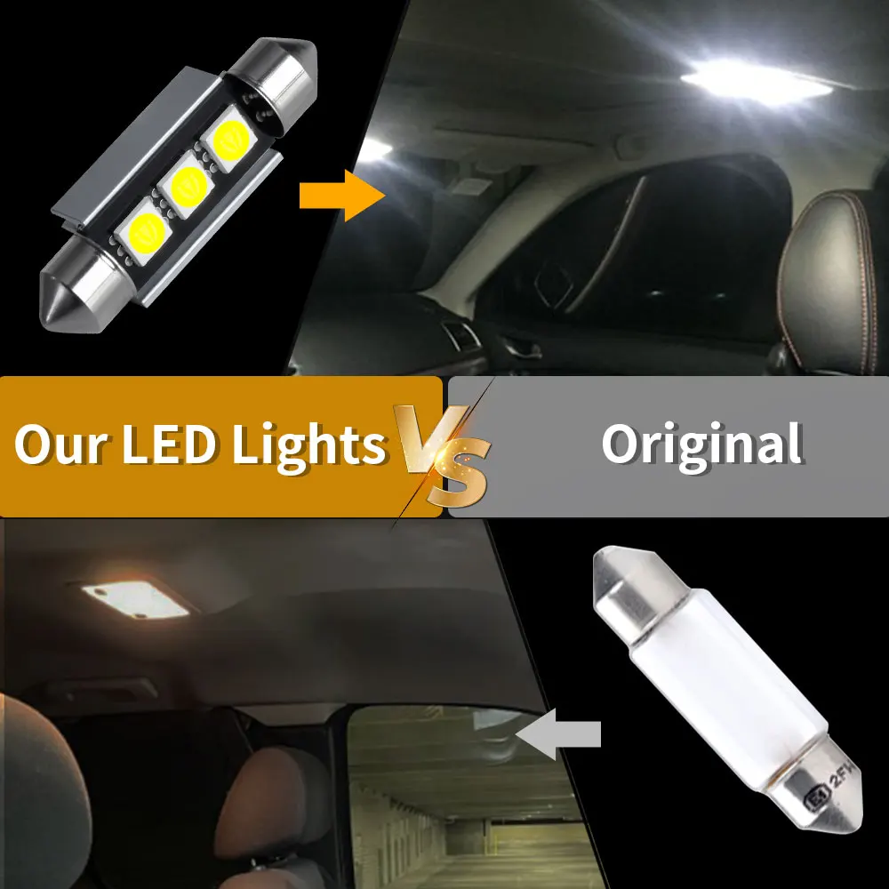 White 12V LED Car Interior Light Strip 3