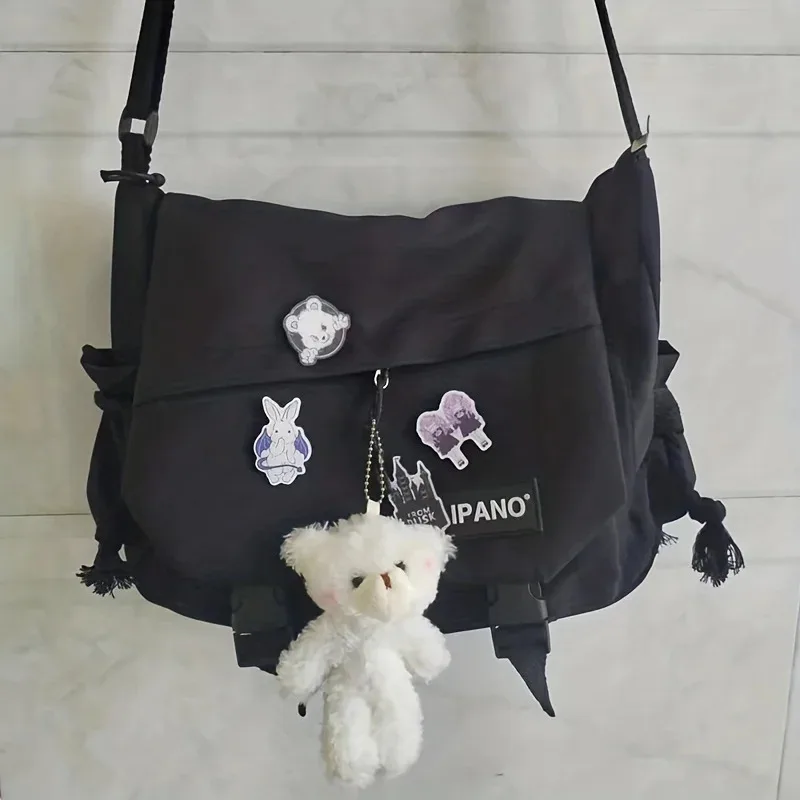 Herren-Umhängetasche aus Nylon Große Kapazität Lässige Messenger-Tasche Schultasche 3
