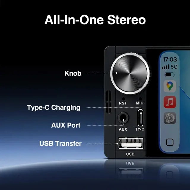 6.36-Inch Touchscreen Car Stereo with Backup Camera 2