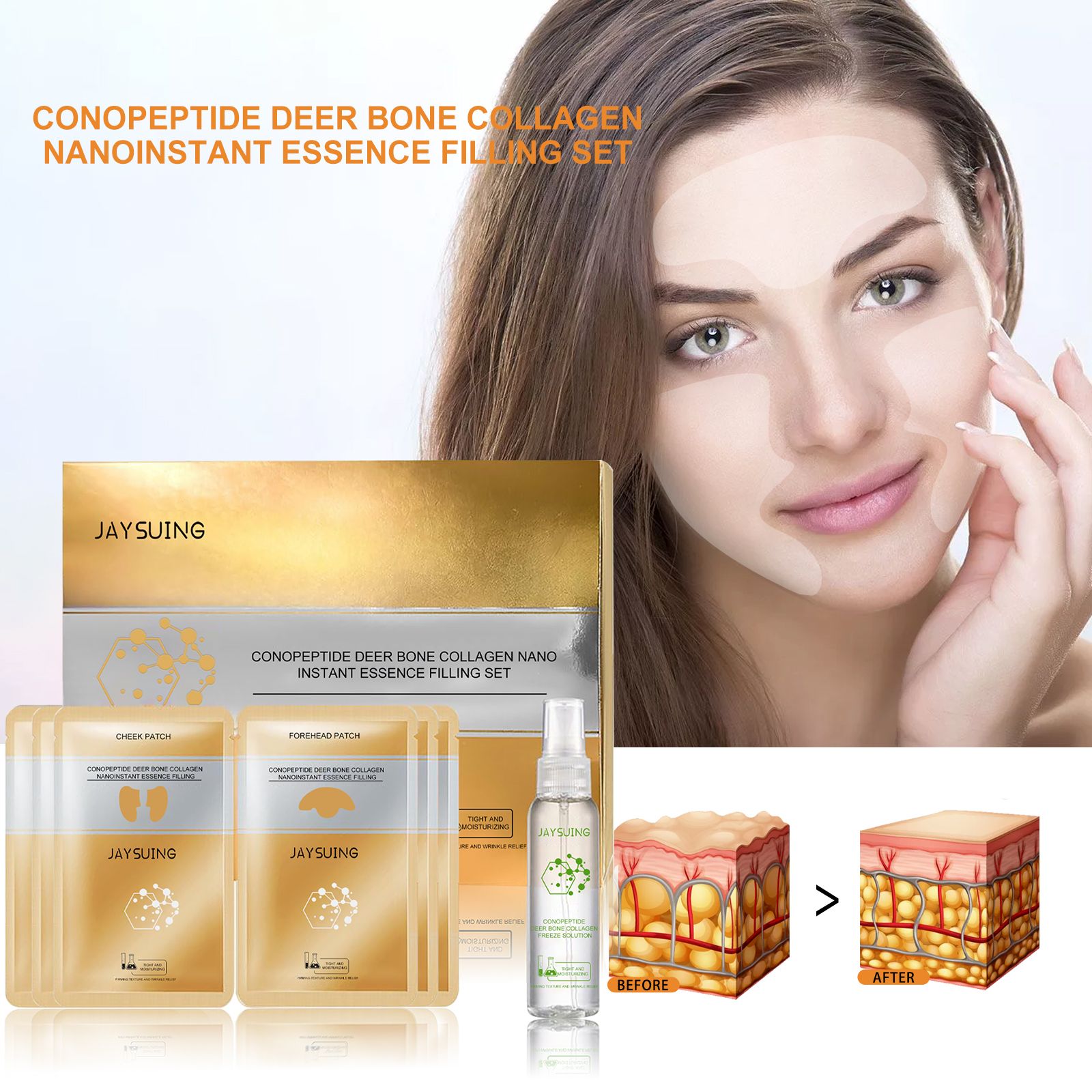 Jaysuing Taro Peptide Deer Collagen Extracts Set Fades