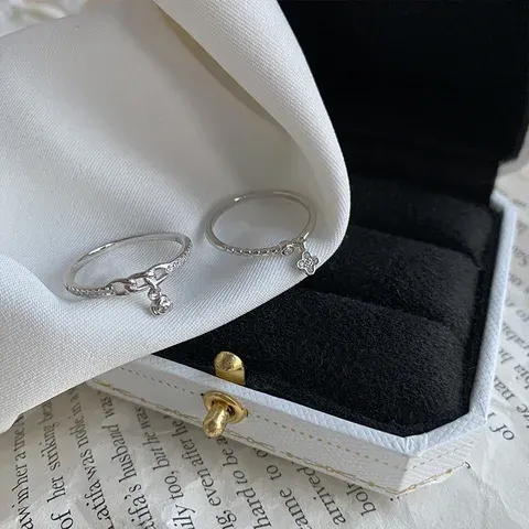 Rose Flower Pendant Ring for Women