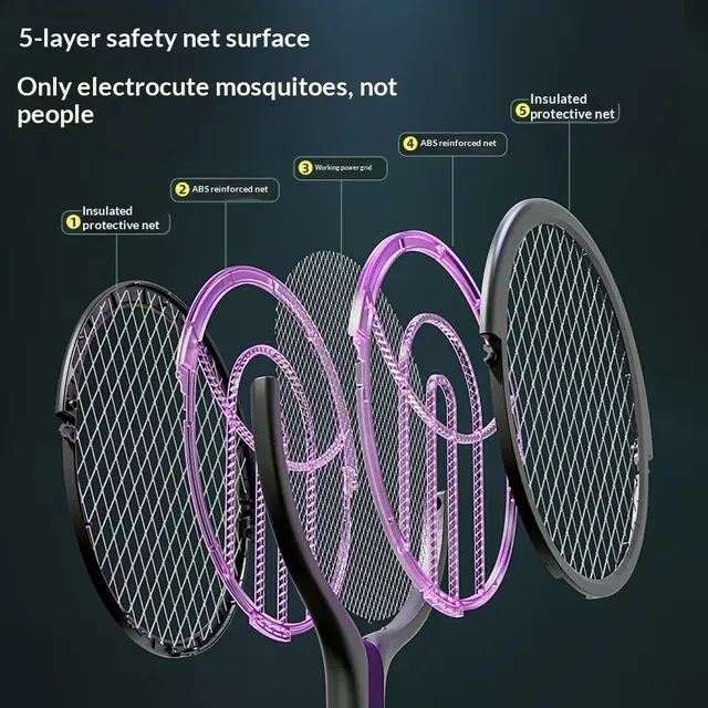 Rotating Rechargeable Electric Insect Swatter Lamp 2