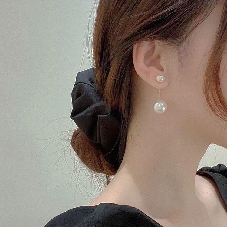 Double-Sided Pearl Stud Earrings for Weddings 4