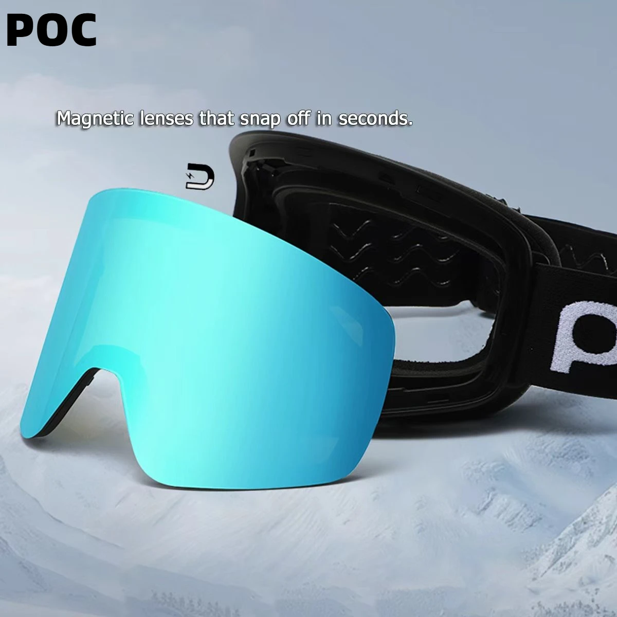 POC Skibrille. Schutzbrillengläser mit Magnetfunktion. Hochauflösende Anti-Beschlag-Skibrille 2