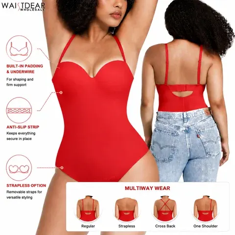 Strapless Underwire Thong Shapewear Bodysuit
