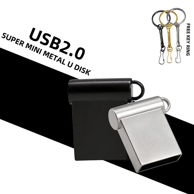 Mini Metal USB Flash Drive with Keychain 2