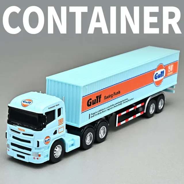 1:64 Metal Truck Model with Trailer 2