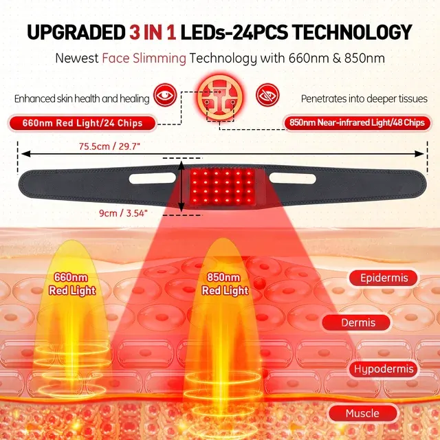 660 nm Rotes Licht Infrarot 850 Stoff Kinn 4