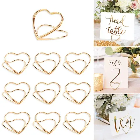Heart-Shaped Table Card Holder