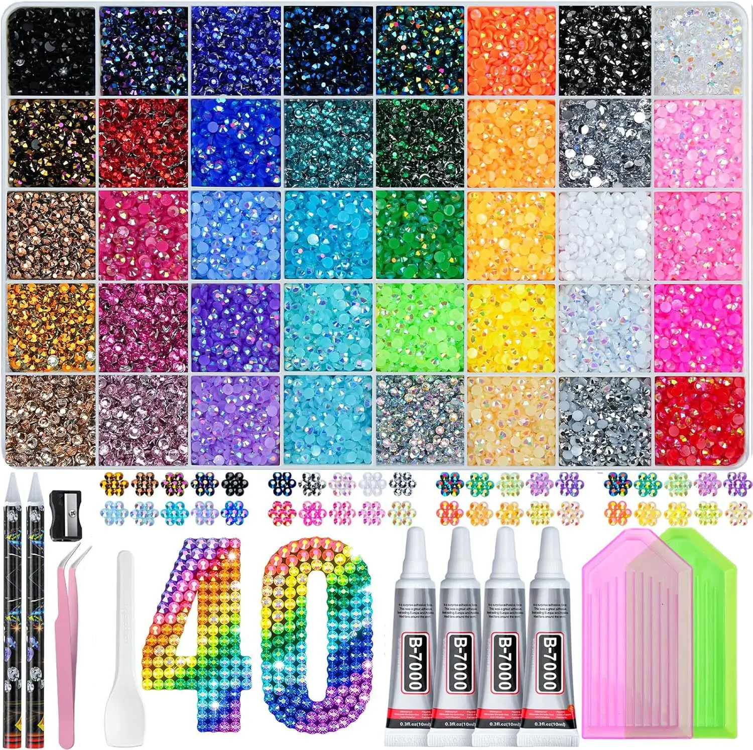 Crystal Rhinestone Manicure Kit 3mm 2