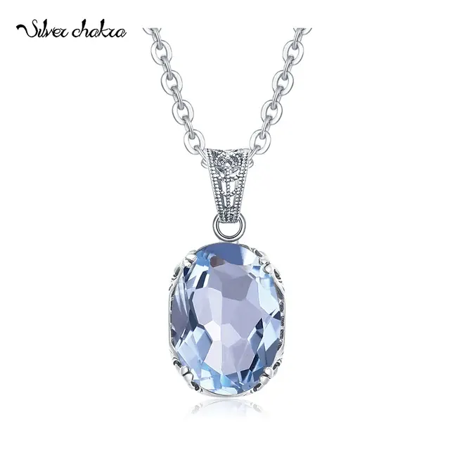 Aquamarine Swan Necklace 1